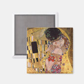 Der Kuss, Gustav Klimt Magnet (Vorderseite/Rückseite)