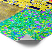 Der Kuss, Gustav Klimt Poster (Ecke)