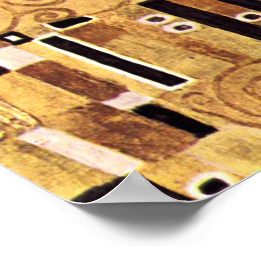 Der Kuss, Gustav Klimt Poster (Ecke)