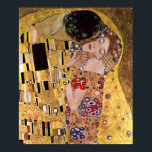 Der Kuss, Gustav Klimt Poster<br><div class="desc">Der Kuss (Original Der Kuss) wurde von Gustav Klimt gemalt und ist wahrscheinlich sein berühmtestes Werk. 1907 begann er mit der Arbeit an der "Goldenen Periode" und sie ist der Höhepunkt seiner so genannten "Goldenen Periode". Es zeigt ein Paar in verschiedenen Goldtönen und Symbolen, das einen Kuss mit einem Hintergrund...</div>