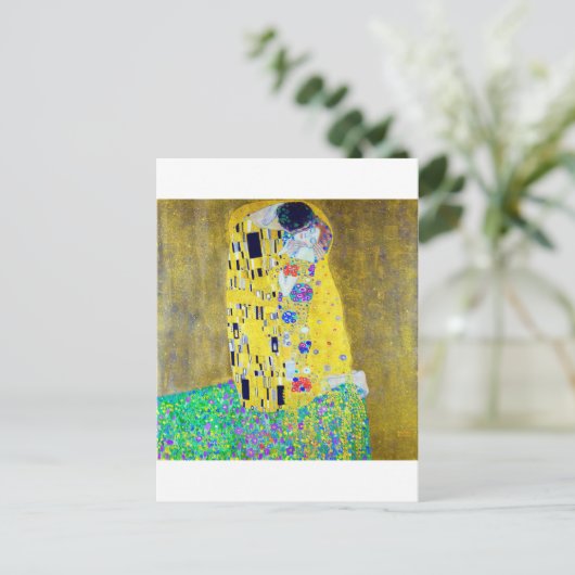 Der Kuss, Gustav Klimt Postkarte (Stehend Vorderseite)