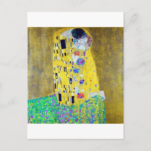 Der Kuss, Gustav Klimt Postkarte (Vorderseite)