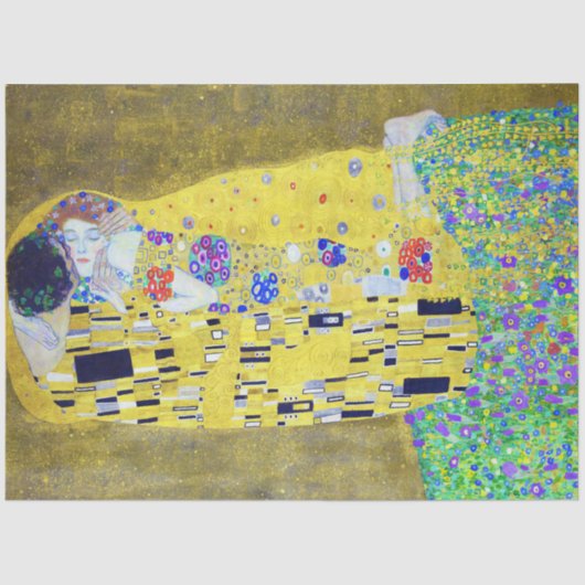 Der Kuss, Gustav Klimt Seidenpapier (Vorderseite)