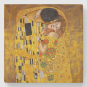 Der Kuss - Gustav Klimt Steinuntersetzer (Vorderseite)