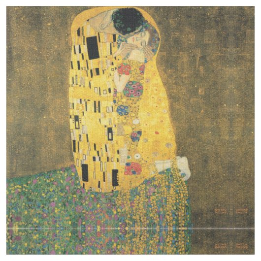 Der Kuss - Gustav Klimt Stoff (Nahaufnahme)