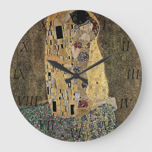 Der Kuss Gustav Klimts (circa 1908) Große Wanduhr