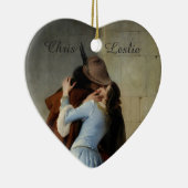 Der Kuss / Il Bacio maßgeschneiderte Hochzeitsdeko Keramikornament (Rechts)