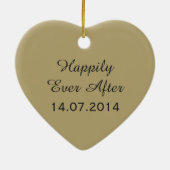 Der Kuss / Il Bacio maßgeschneiderte Hochzeitsdeko Keramikornament (Hinten)