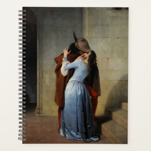 Der Kuss in Blue Satin Francesco Hayez personalisi Planer (Vorderseite)