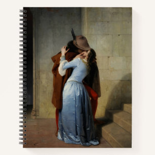 Der Kuss in Blue Satin Francesco Hayez Sketch Notizblock