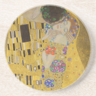 Der Kuss, Jugendstil-Ölgemälde, Gustav Klimt Getränkeuntersetzer