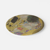 Der Kuss, Jugendstil-Ölgemälde, Gustav Klimt Pappteller (Schrägansicht)