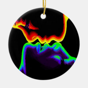 Der Kuss Keramik Ornament