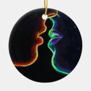 Der Kuss Keramik Ornament