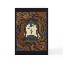 Der Kuss - Kunstkarte (mit Zitat)