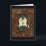 Der Kuss - Kunstkarte (mit Zitat) Karte<br><div class="desc">"Der Kuss (Der Kuss)" von Peter Behrens, 1898 Diese Kartenversion enthält ein Zitat von Idylls of the King von Alfred, Lord Tennyson, und trägt die Botschaft der Hoffnung, dass die Liebe zwischen zwei Menschen nicht nur diese beiden, sondern die Welt um sie herum transformieren kann. (Dies ist Teil meiner Skulpturenserie....</div>