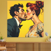 Der Kuss Leinwanddruck (Insitu (Wohnzimmer))