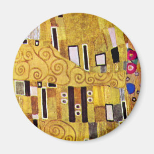 Der Kuss Muster von Gustav Klimt, Art Nouveau Magnet