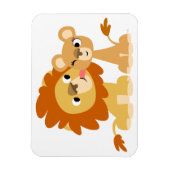 Der Kuss: Niedlicher Cartoon Lion Couple Flexible  Magnet (Vertikal)