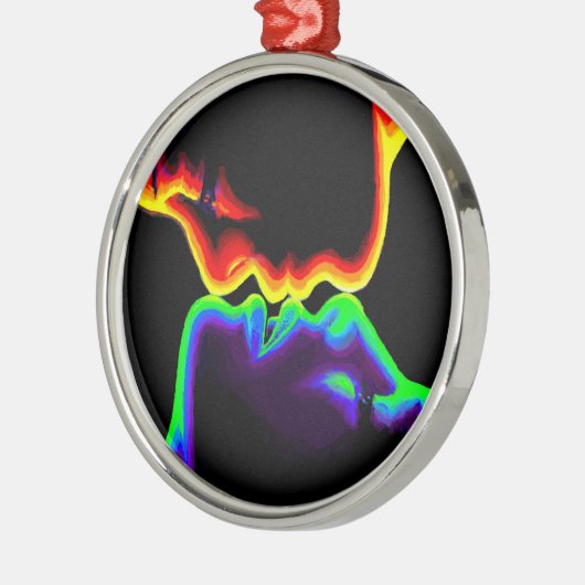 Der Kuss Ornament Aus Metall (Links)