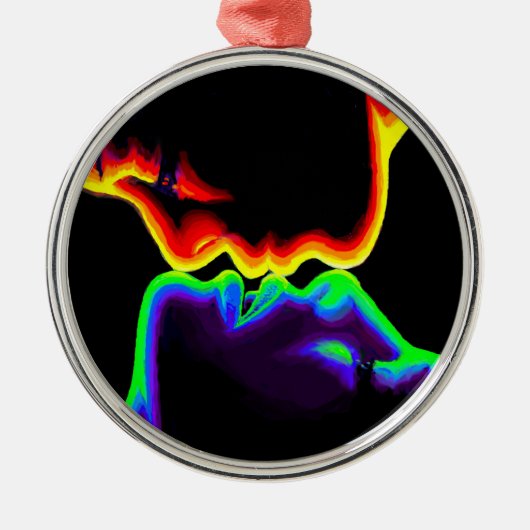 Der Kuss Ornament Aus Metall (Vorne)