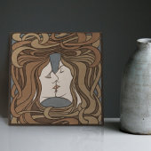 Der Kuss Peter Behrens Art Nouveau Art Deco Cerami Fliese