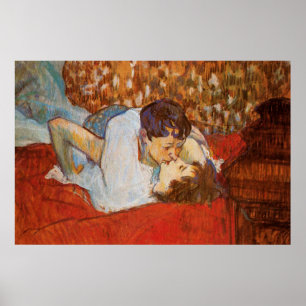 Der Kuss - Plakat durch Henride Toulouse-Lautrec
