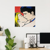 Der Kuss Pop Art Poster (Heimbüro)