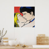 Der Kuss Pop Art Poster (Küche)