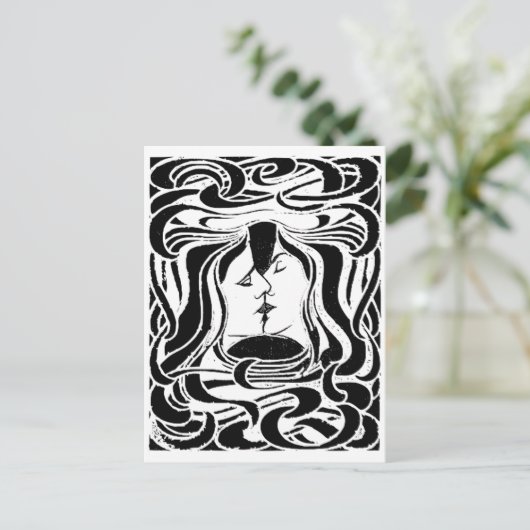 Der Kuss Postkarte (Stehend Vorderseite)