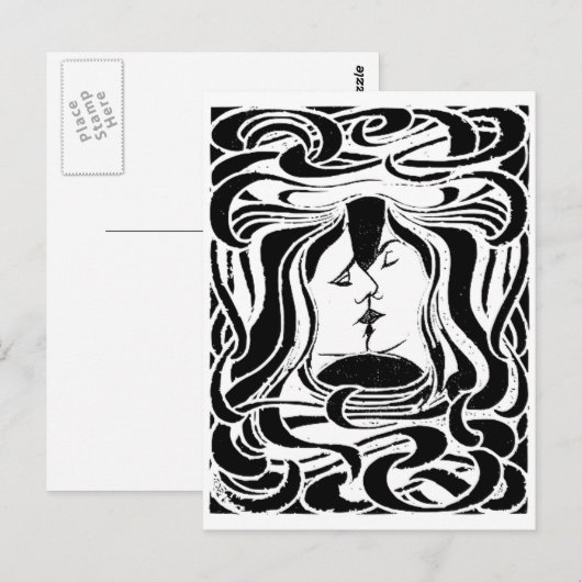 Der Kuss Postkarte (Vorne/Hinten)