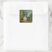 Der Kuss Quadratischer Aufkleber (Tasche)