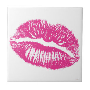 Der Kuss, rosa Lippen Fliese