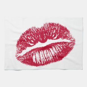 Der Kuss, Rote Lippen Küchentuch