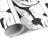 Der Kuss Valentineschwarzweiss-Kunst-Dekoentwurf Geschenkpapier (Rolleneckpunkt)