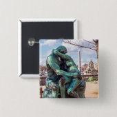 Der Kuss von Auguste Rodin in den Tuilerien, Paris Button (Vorne & Hinten)
