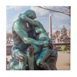 Der Kuss von Auguste Rodin in den Tuilerien, Paris Fliese