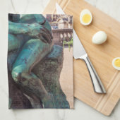 Der Kuss von Auguste Rodin in den Tuilerien, Paris Geschirrtuch (Viertel Falte)