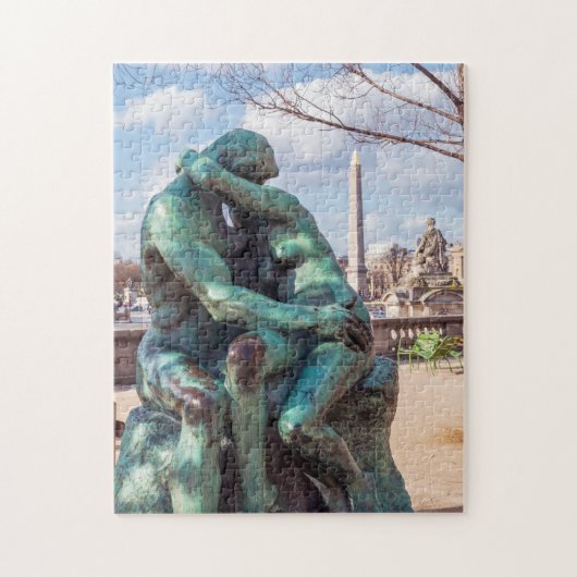 Der Kuss von Auguste Rodin in den Tuilerien, Paris Puzzle (Vertikal)
