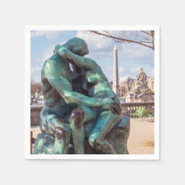 Der Kuss von Auguste Rodin in den Tuilerien, Paris Serviette