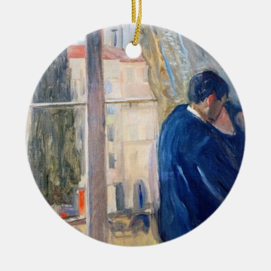 Der Kuss (von Edvard Munch) Keramik Ornament (Vorne)