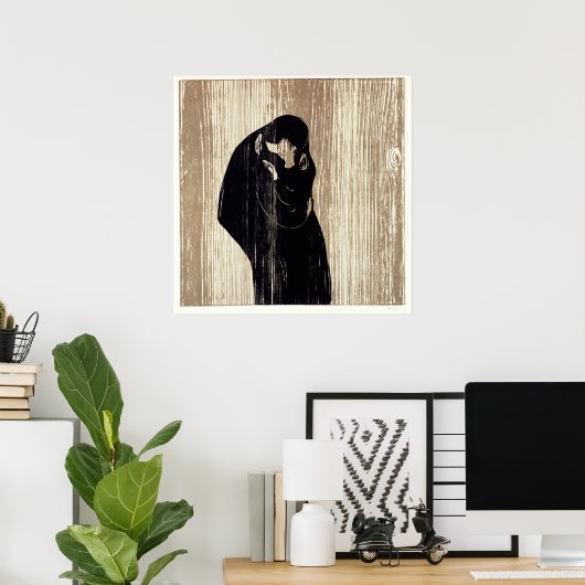 Der Kuss von Edvard Munch Lithographie, Poster (Heimbüro)