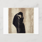 Der Kuss von Edvard Munch Lithographie, Postkarte (Vorderseite)