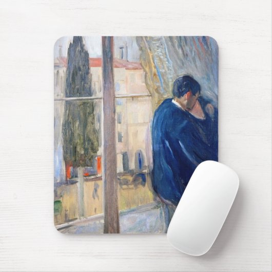 Der Kuss (von Edvard Munch) Mousepad (Mit Mouse)