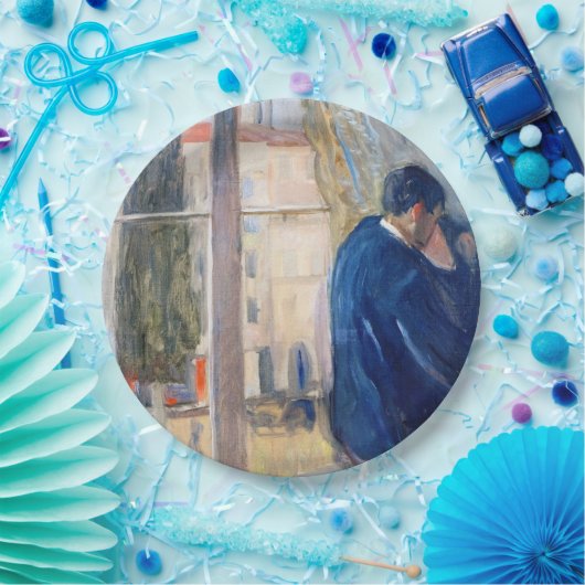 Der Kuss (von Edvard Munch) Pappteller (Party)