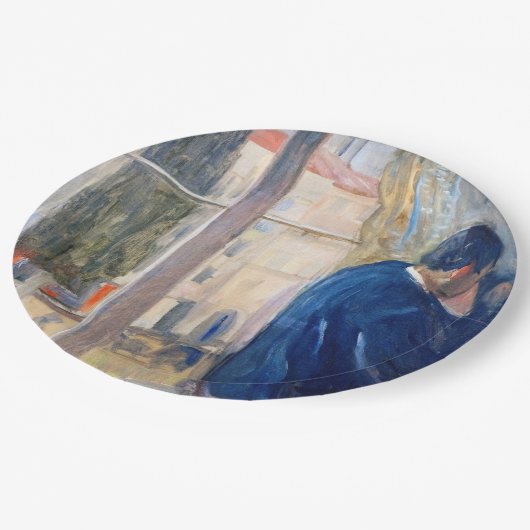 Der Kuss (von Edvard Munch) Pappteller (Schrägansicht)