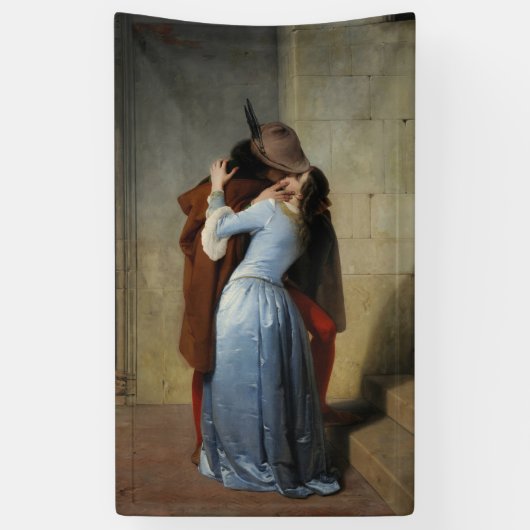 Der Kuss (von Francesco Hayez) Banner (Vertikal)