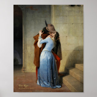 Der Kuss von Francesco Hayez Romantische Bilder Poster