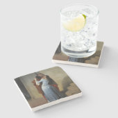 Der Kuss (von Francesco Hayez) Steinuntersetzer (Seitenansicht)