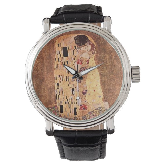 Der Kuss von Gustav Klimt Armbanduhr (Vorderseite)